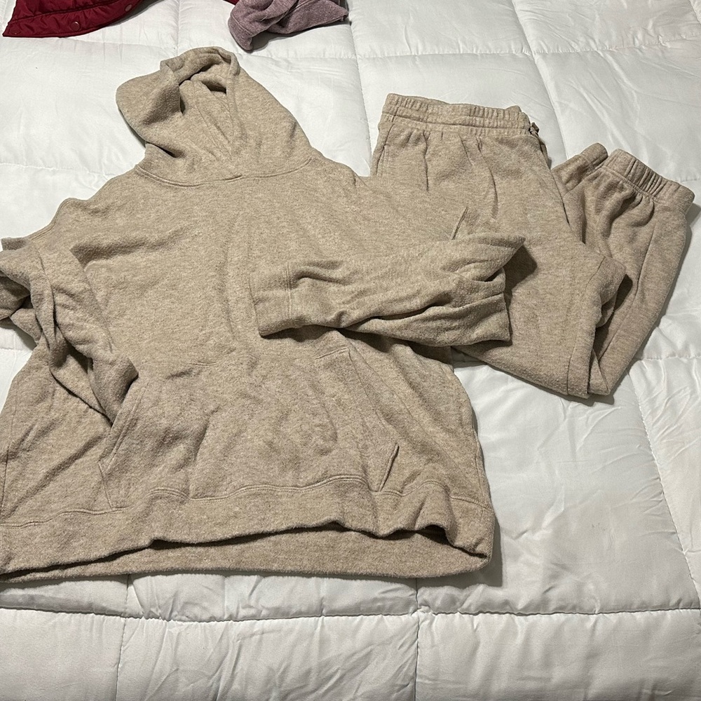 💜5 for $20 Hoodie and Sweat set- khaki - SO SOFT